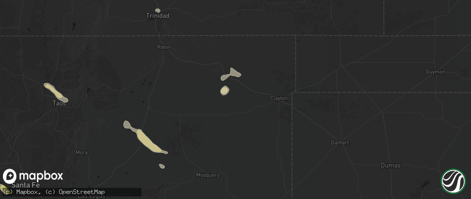 Hail map in Grenville, NM on June 15, 2026