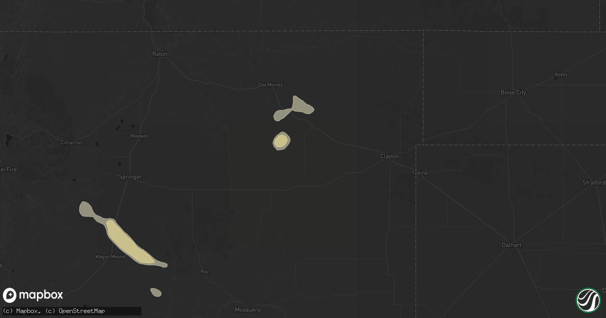 Hail map in Grenville, NM on June 15, 2026