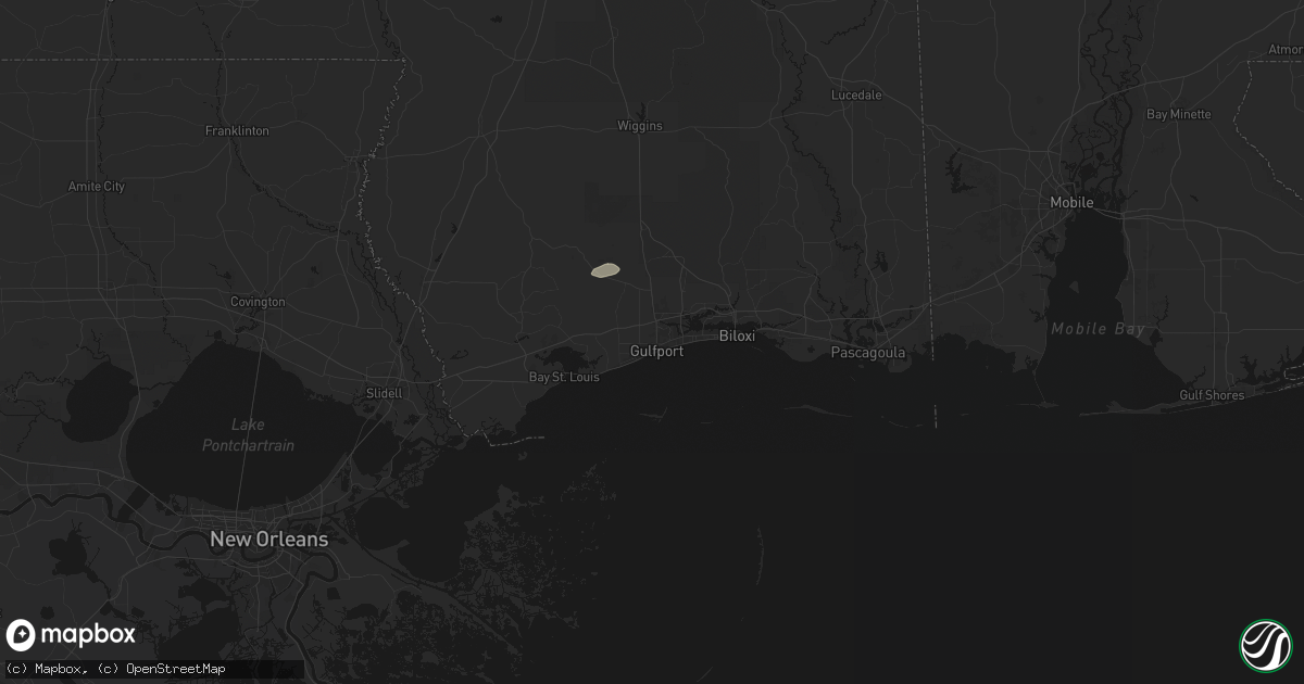 Hail map in Gulfport, MS on June 15, 2026