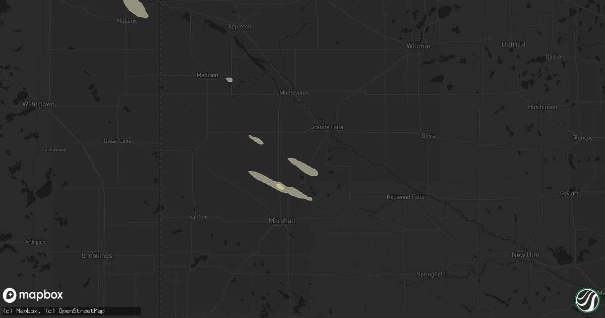 Hail map in Hanley Falls, MN on June 15, 2026