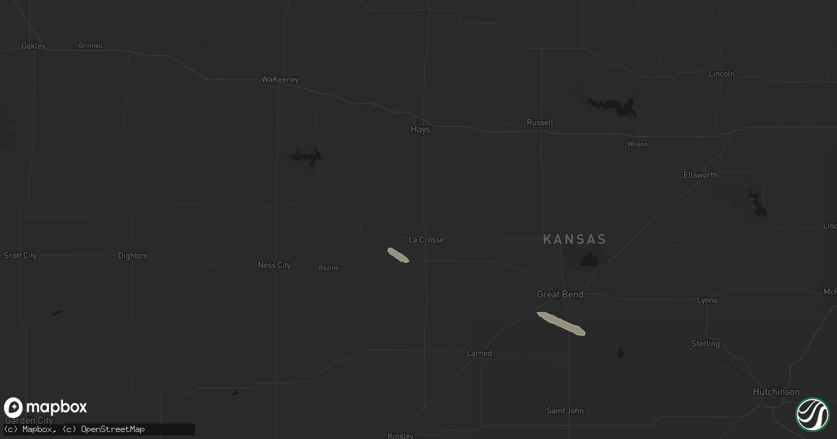 Hail map in La Crosse, KS on June 15, 2026