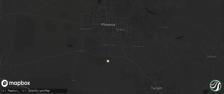 Hail map in Maricopa, AZ on June 15, 2026
