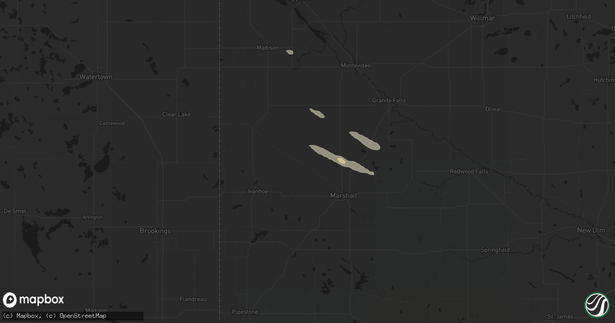 Hail map in Minneota, MN on June 15, 2026