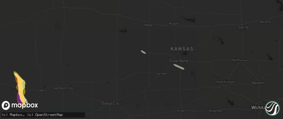 Hail map in Nekoma, KS on June 15, 2026