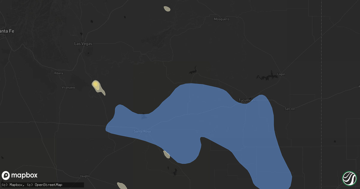 Hail map in Newkirk, NM on June 15, 2026