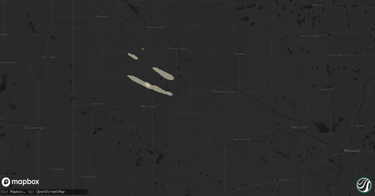 Hail map in Vesta, MN on June 15, 2026