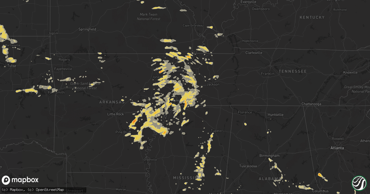 Hail map on June 16, 2011