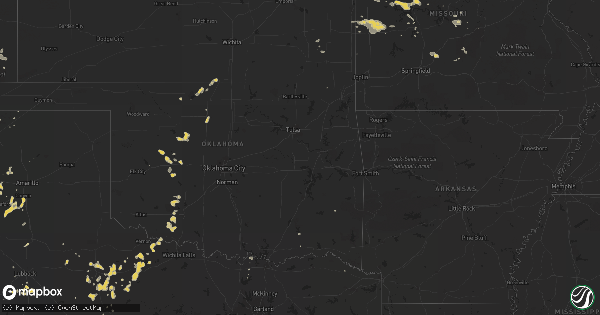 Hail map on June 16, 2012
