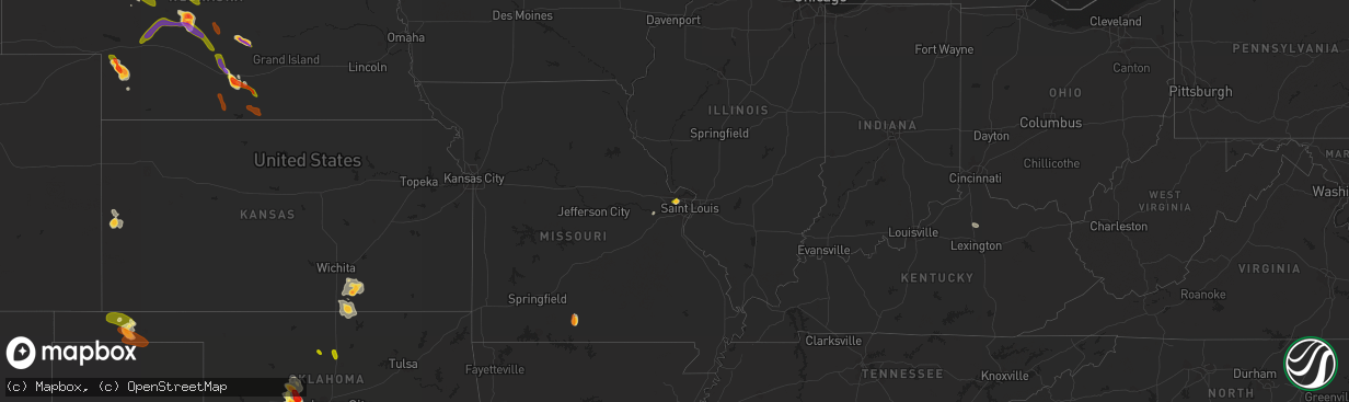 Hail map on June 16, 2013