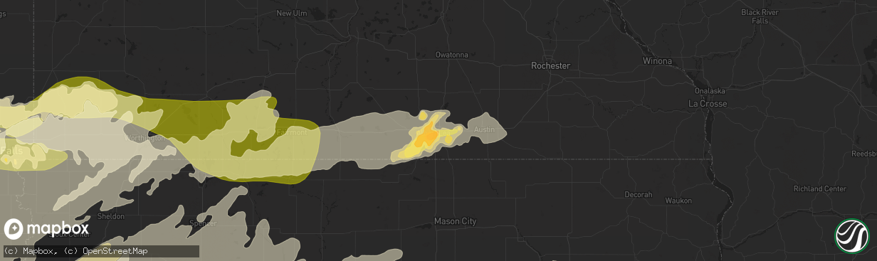 Hail map in Albert Lea, MN on June 16, 2014