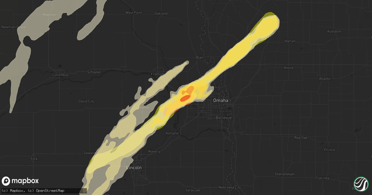 Hail map in Elkhorn, NE on June 16, 2014