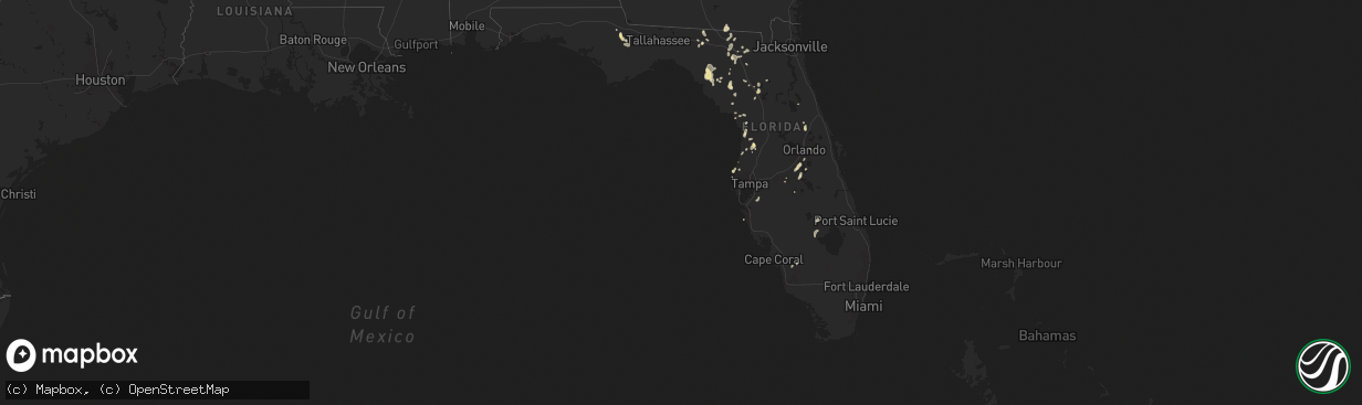 Hail map in Florida on June 16, 2014