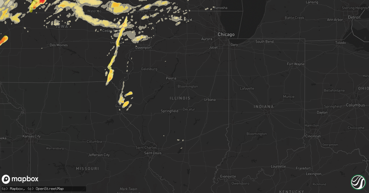 Hail map in Illinois on June 16, 2014