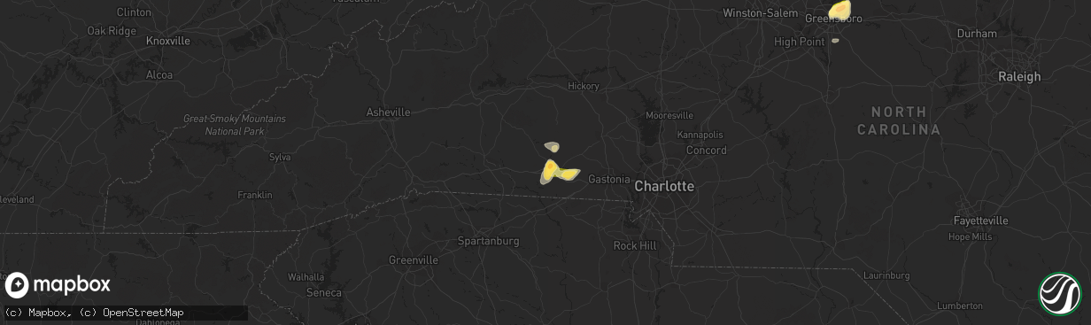 Hail map in Shelby, NC on June 16, 2014