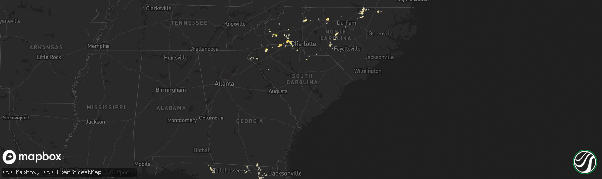 Hail map in South Carolina on June 16, 2014