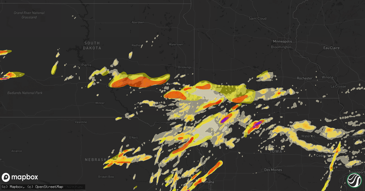 Hail map on June 16, 2014