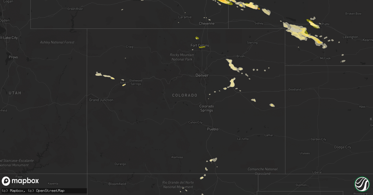 Hail map in Colorado on June 16, 2015