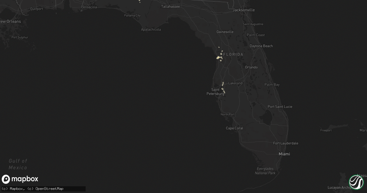 Hail map in Florida on June 16, 2015