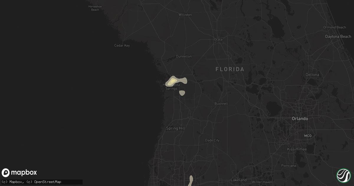 Hail map in Homosassa, FL on June 16, 2015