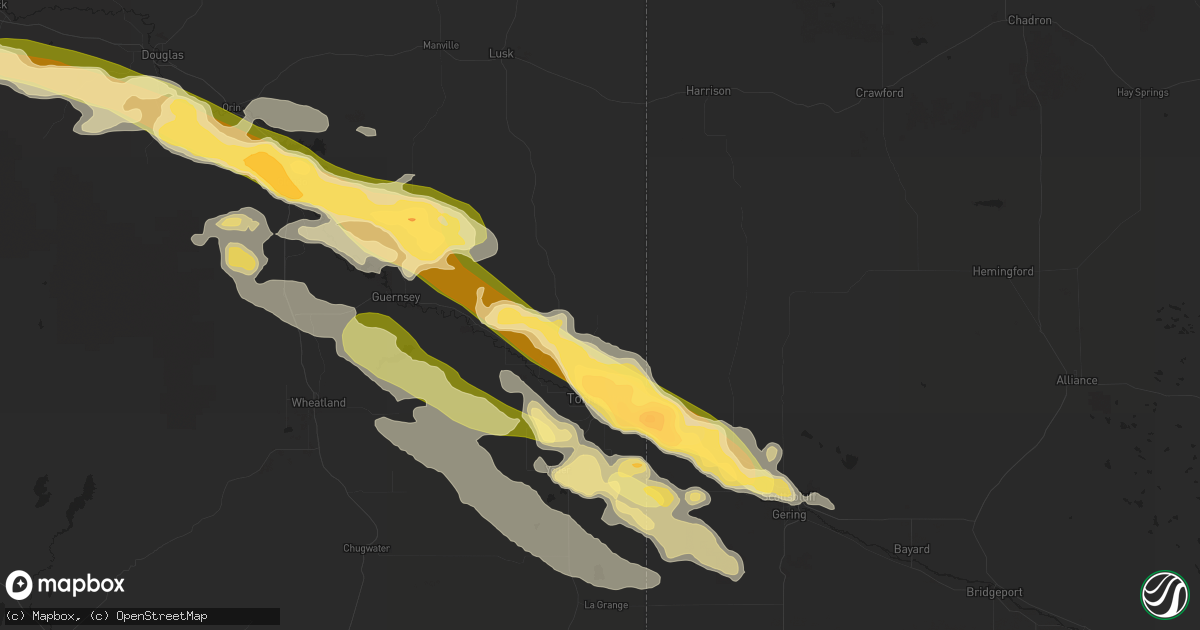 Hail map in Torrington, WY on June 16, 2015