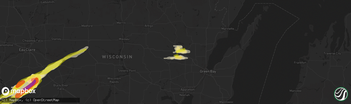 Hail map in Shawano, WI on June 16, 2017