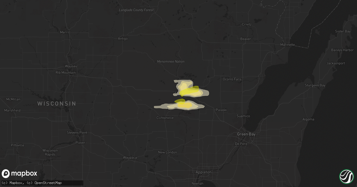 Hail map in Shawano, WI on June 16, 2017