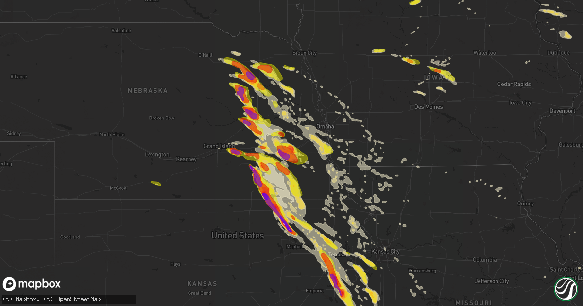Hail map on June 16, 2017