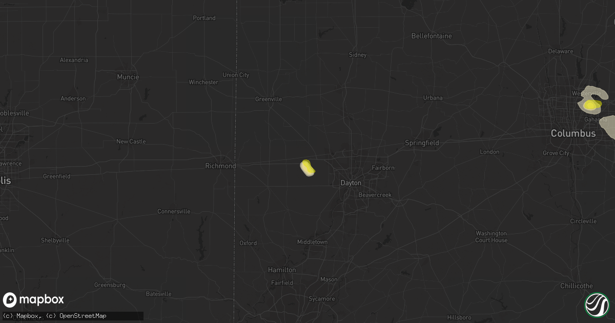 Hail map in Brookville, OH on June 16, 2018