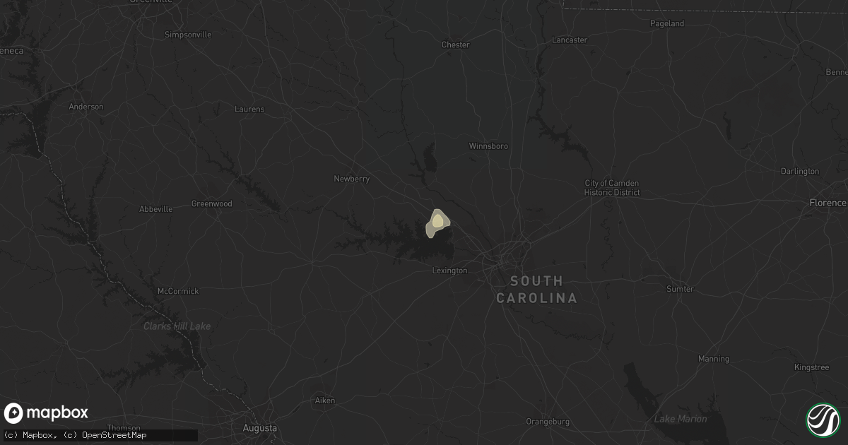 Hail map in Chapin, SC on June 16, 2018