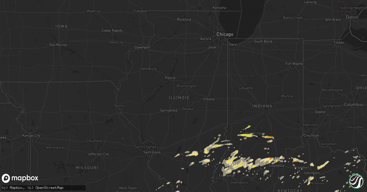 Hail map in Illinois on June 16, 2019