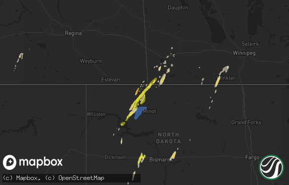 Hail map preview on 06-16-2020