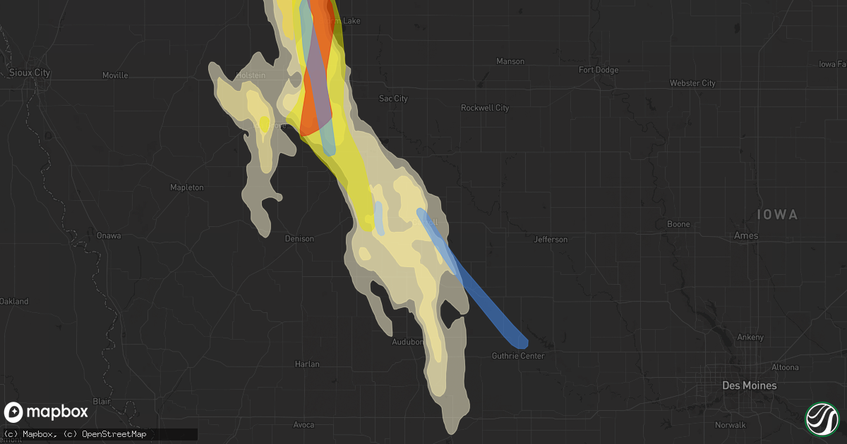 Hail map in Carroll, IA on June 16, 2021