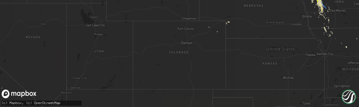 Hail map in Colorado on June 16, 2021