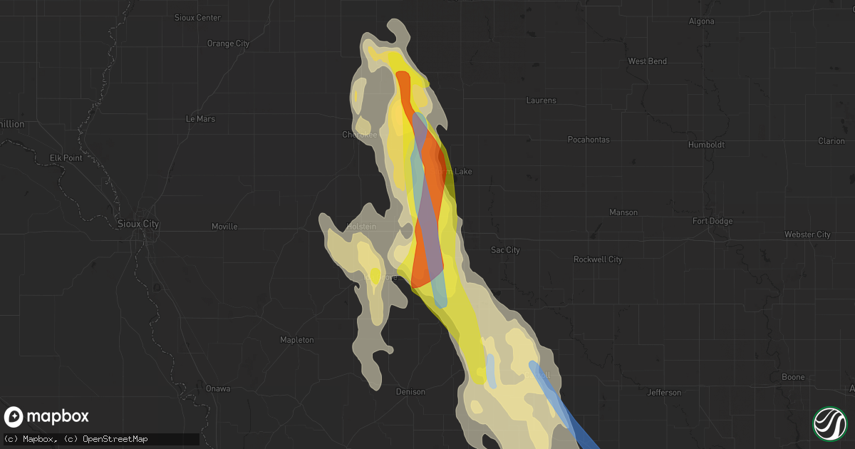 Hail map in Schaller, IA on June 16, 2021