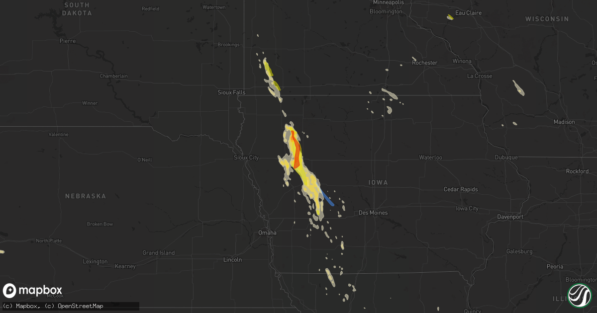 Hail map on June 16, 2021