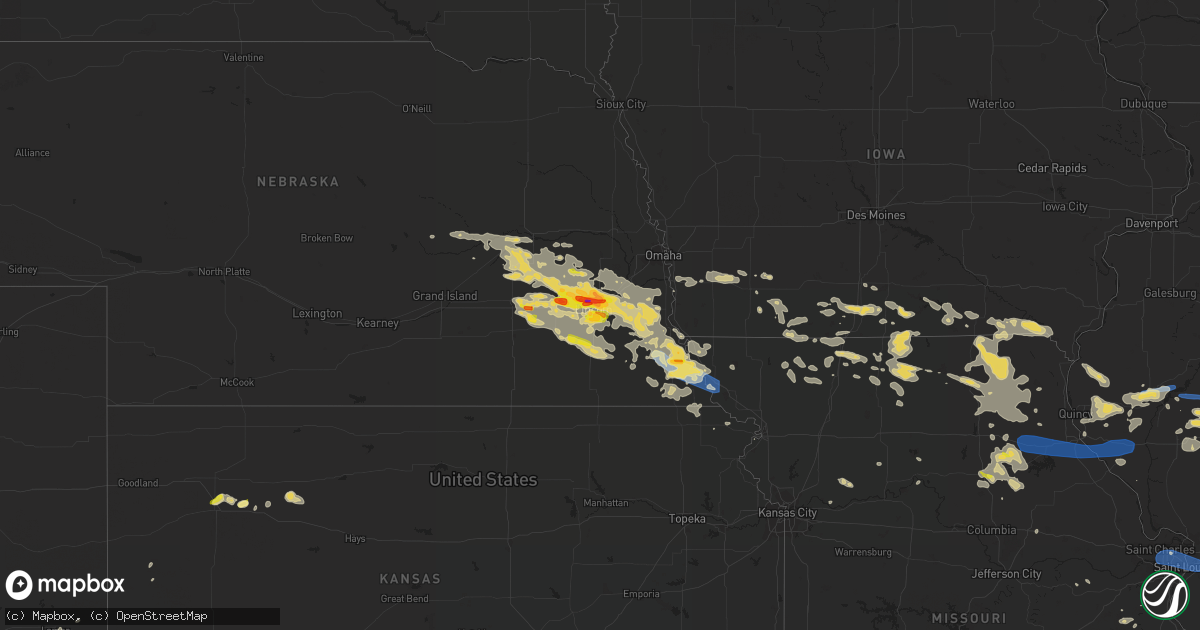 Hail map on June 16, 2022
