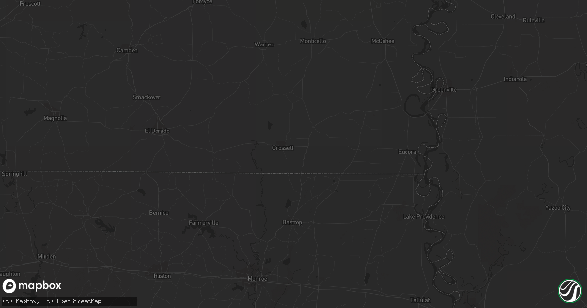 Hail map in Buckatunna, MS on June 16, 2023