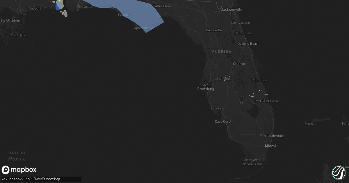 Hail map in Florida on June 16, 2023