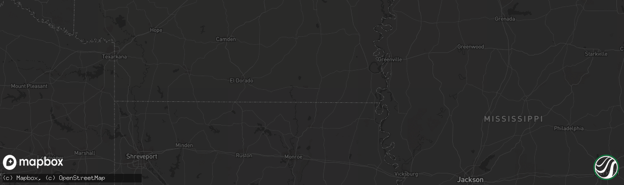 Hail map in Leakesville, MS on June 16, 2023