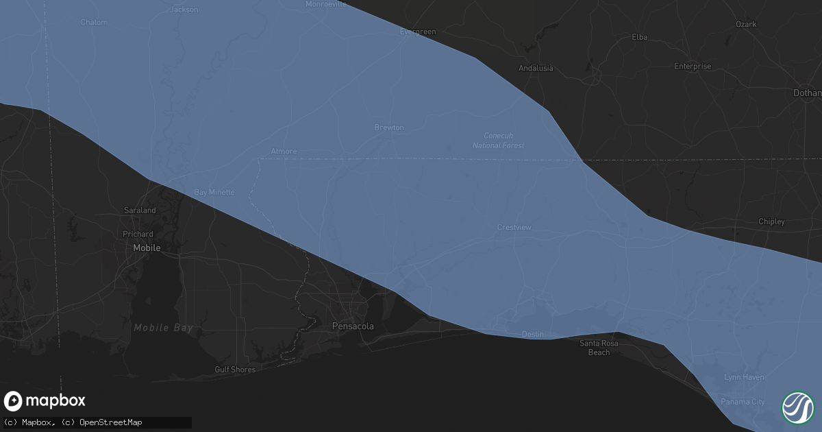 Hail map in Milton, FL on June 16, 2023
