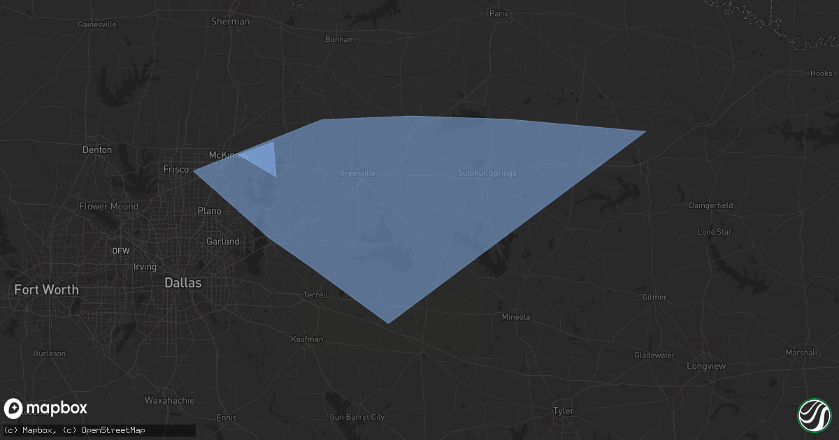 Hail map in Wylie, TX on June 16, 2023