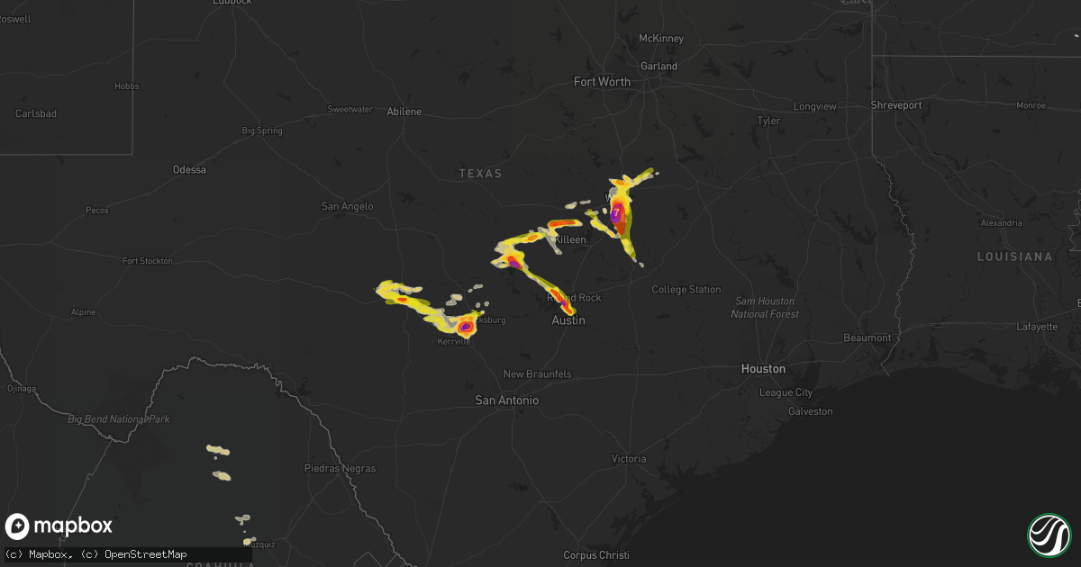 Hail map on June 16, 2023