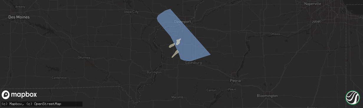Hail map in Alexis, IL on June 16, 2024