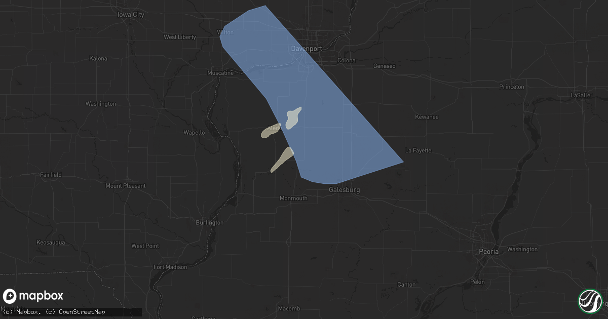 Hail map in Alexis, IL on June 16, 2024