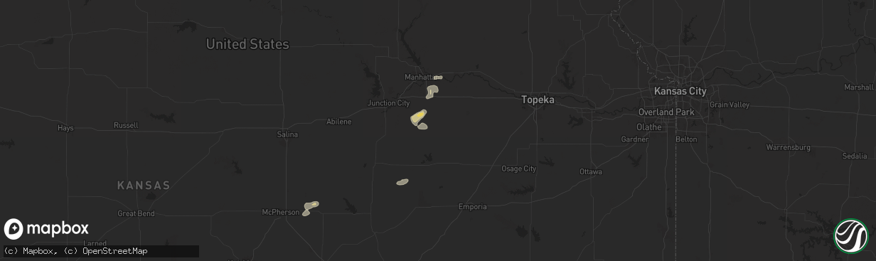 Hail map in Alta Vista, KS on June 16, 2024