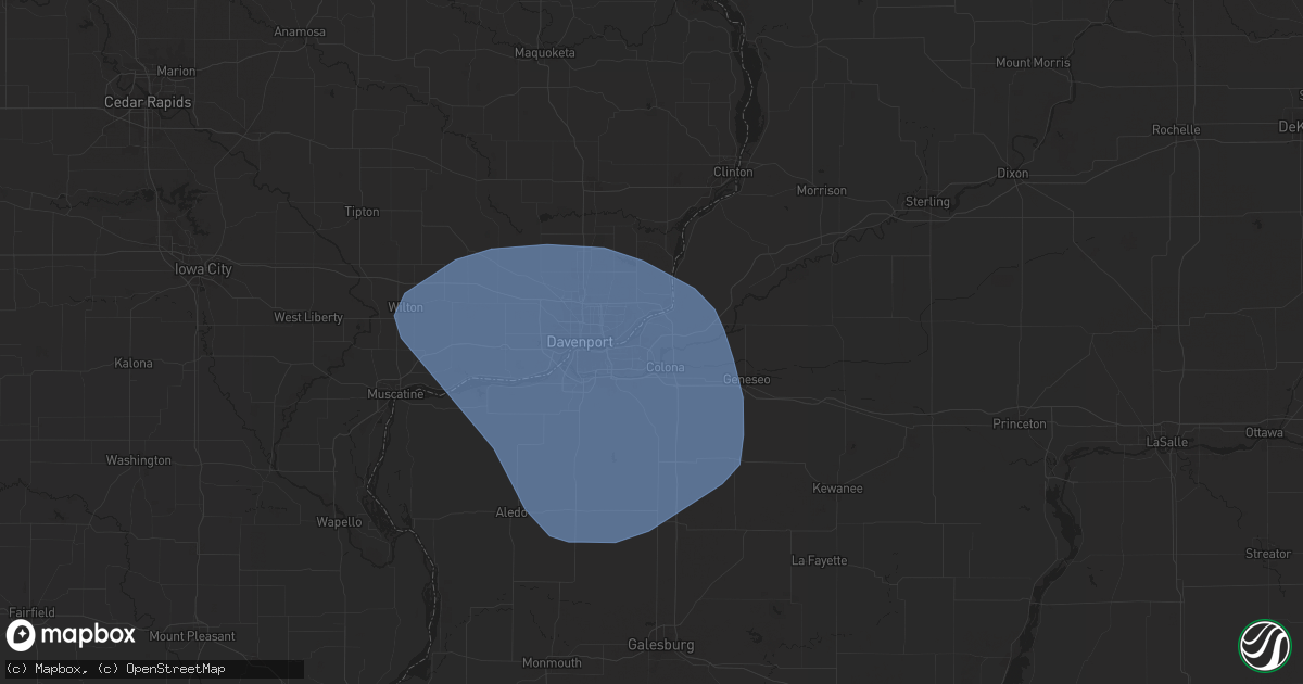 Hail map in East Moline, IL on June 16, 2024