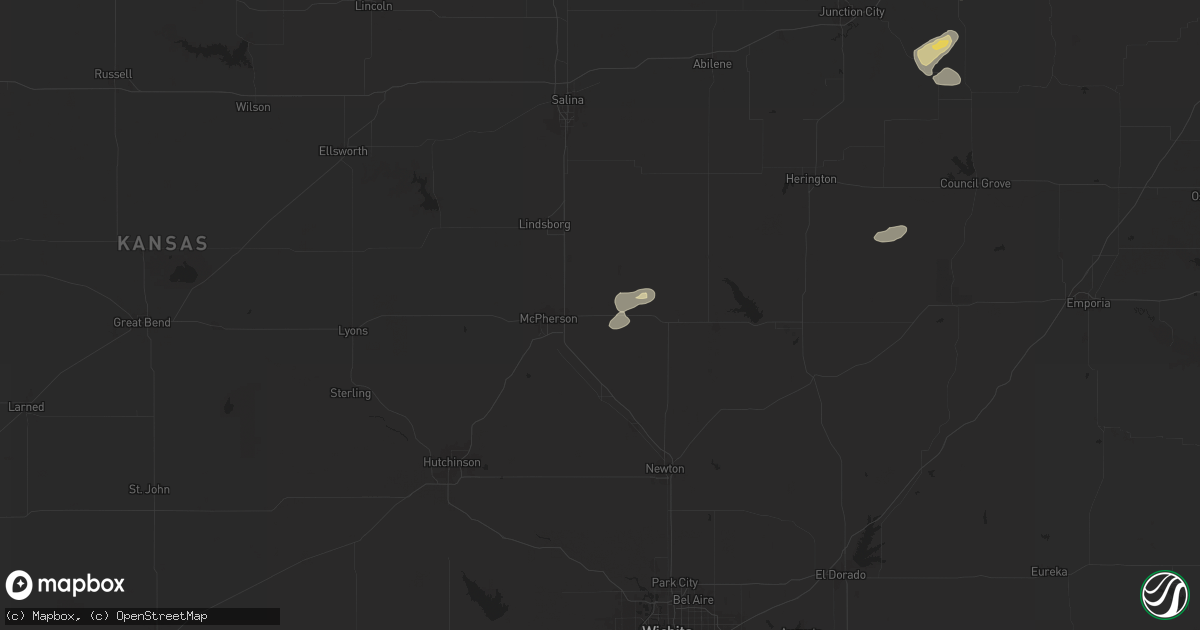 Hail map in Galva, KS on June 16, 2024