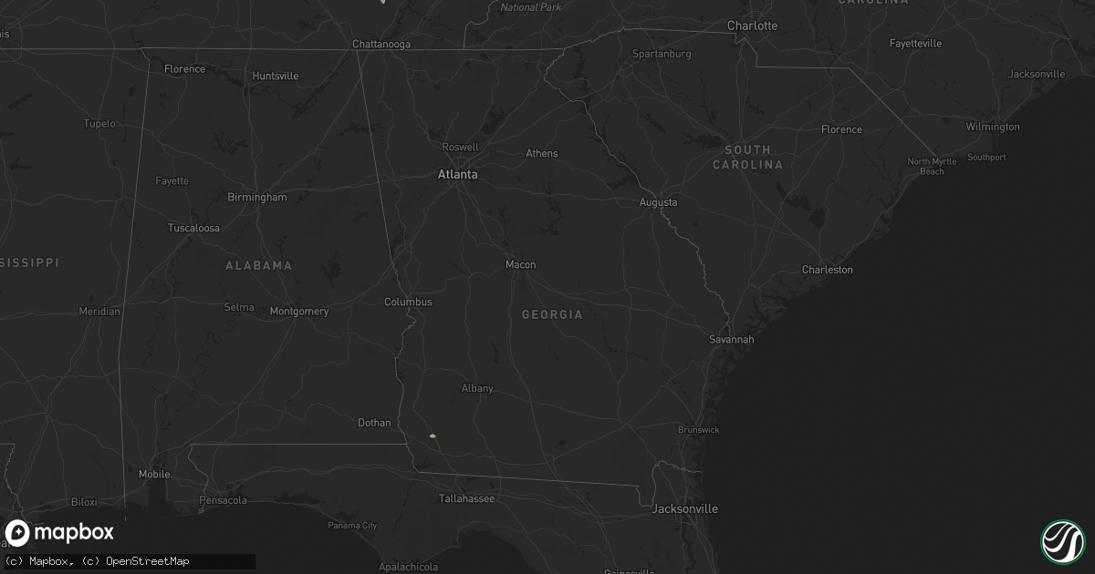 Hail map in Georgia on June 16, 2024