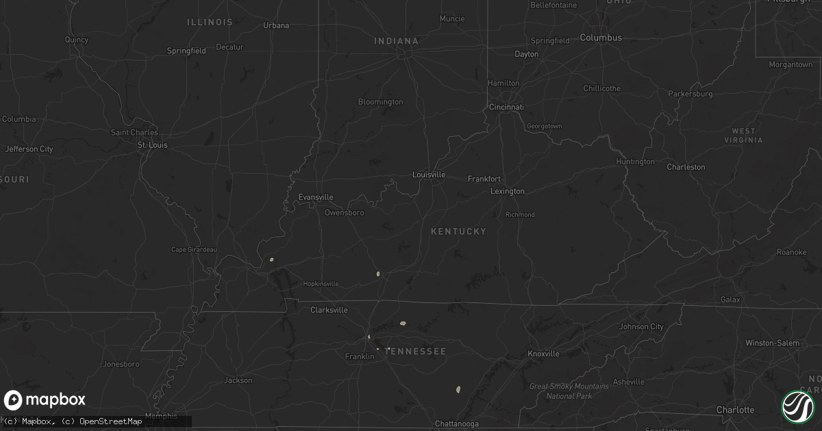 Hail map in Kentucky on June 16, 2024