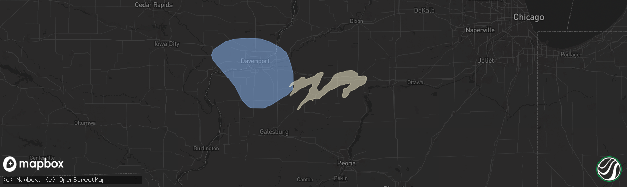 Hail map in Kewanee, IL on June 16, 2024